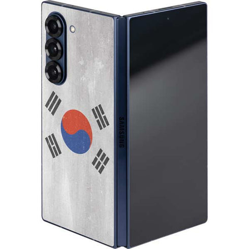 South Korean Flag Distressed Galaxy Z Fold6 Skin